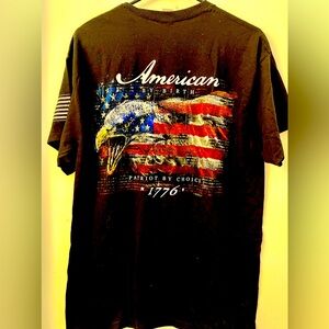 American by birth, Patriot by choice unisex tshirt size L